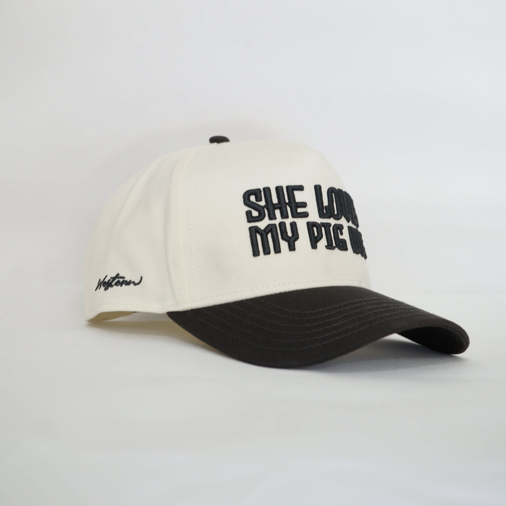 SHE LOVES MY PIG DOG - Built tough. Worn proud. Loved by her.